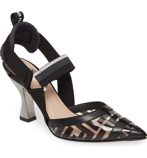 fendi colibri slingback flats|fendi slingback pumps.